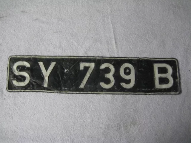 BRITISH FORCES IN GERMANY 1960s VINTAGE # SY 739B RARE LICENSE PLATE