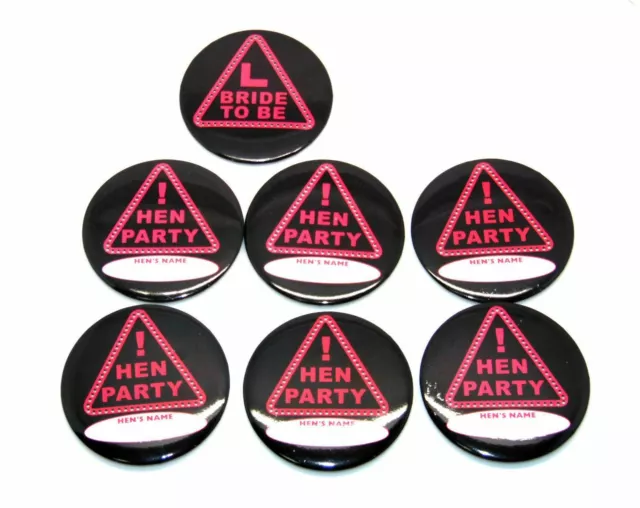 Hen Party Personalised Badges Girls Night Out Accessories Party Bag Favours