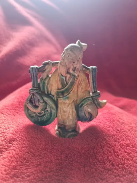 vintage chinese mudman figurine