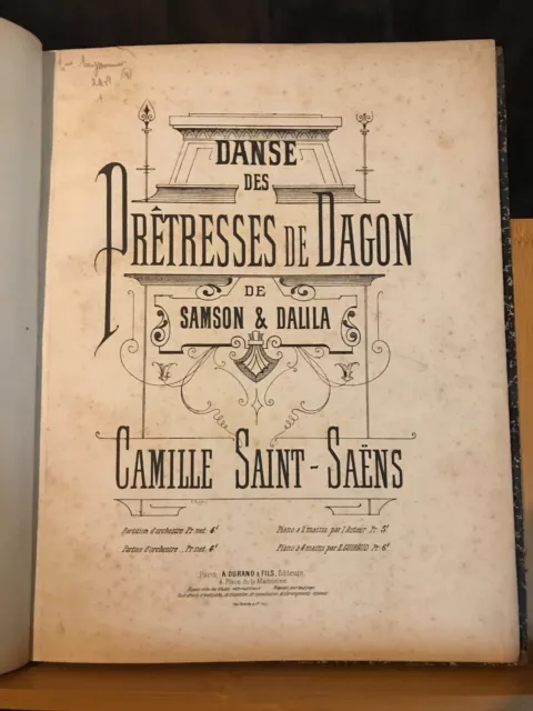 Recueil relié partitions piano 4 mains Saint-Saens Bizet Wagner Suppé Berlioz