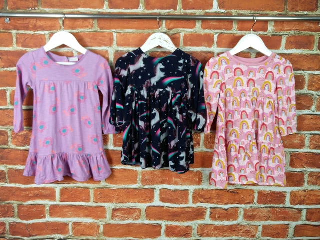 Baby Girls Bundle Age 12-18 Months Next Matalan Long Sleeve Dress Unicorn 86Cm