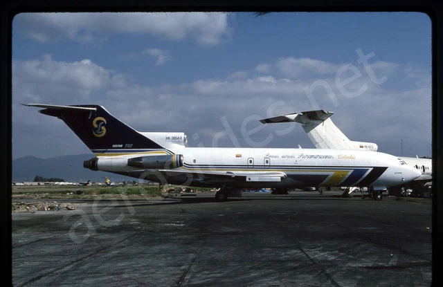 LAS Boeing 727-100 HK-3814-X Jan 95 Kodachrome Aircraft Slide/Dia