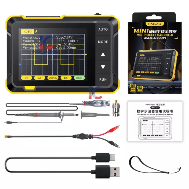 FNIRSI DSO152 Handheld Small Oscilloscope Portable Digital Oscilloscope 200KHz