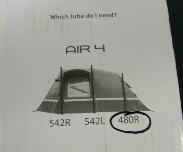 EUROHIKE REPLACEMENT AIR Tube 480R For Berghaus Air 4 Tent New