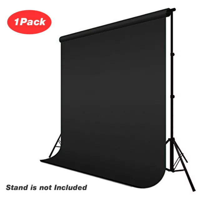 LS 10' x 12' Black Photography Backdrops Muslin Photo Background Studio Props