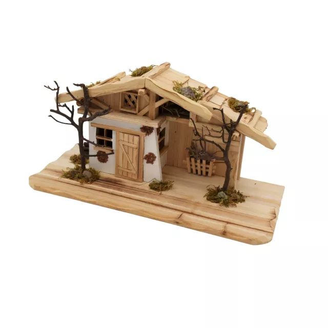 Krippe schönes Holzhaus 45 cm x 22 cm Weihnachten Haus Modellhaus