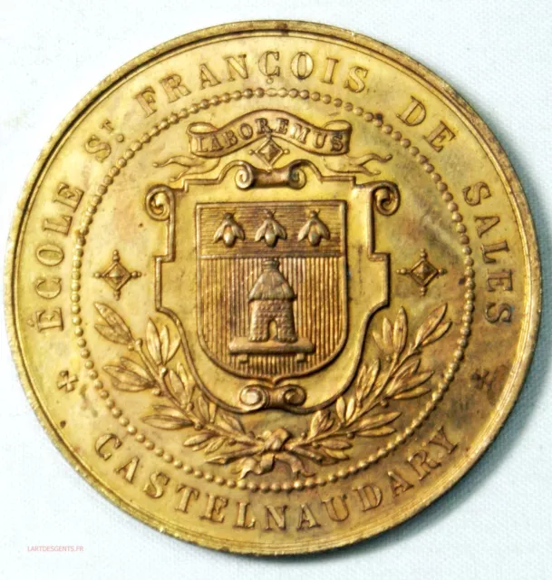 MEDAILLE  Ecole St François de Salès, CASTELNAUDARY  par TROUCHOU (FR1) med200