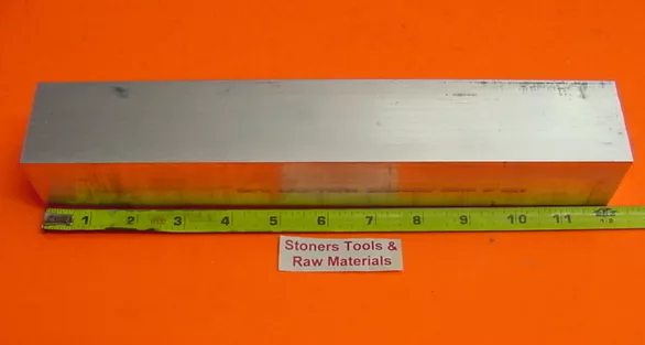 2" X 2" ALUMINUM 6061 SQUARE FLAT BAR 12" long T6511 Solid Mill Stock