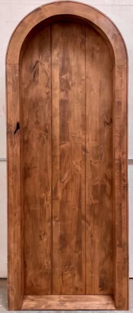 Rustic alder arched door solid wood storybook castle winery plank U CHOOSE SIZE