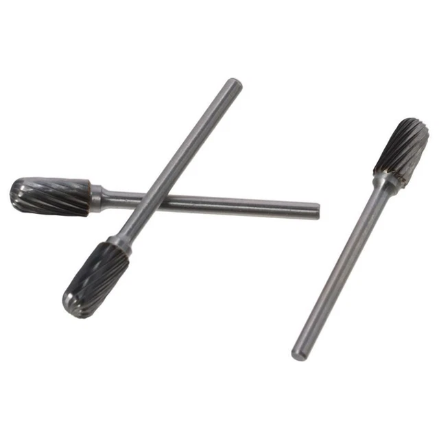 Rotating File For Metal Rods 3PCS 1/8& SHANK Diameter Rotary Files Bits Metal Carving Polishing EUR ...