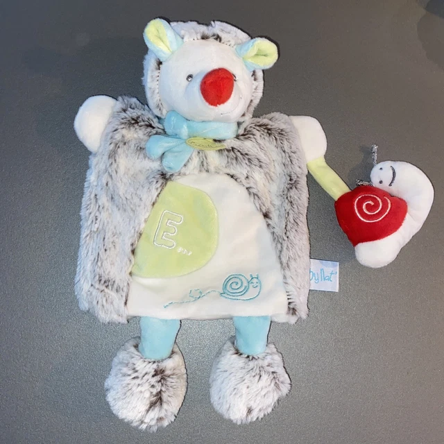 doudou marionnette hérisson Gaston E... comme escargot BABY NAT