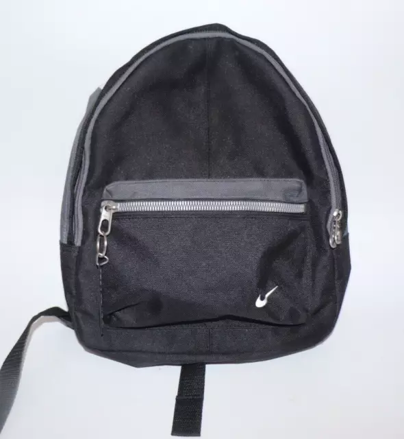 Nike Just Do It Mini Backpack Black  Gym School Daily Bag with Front Pocket