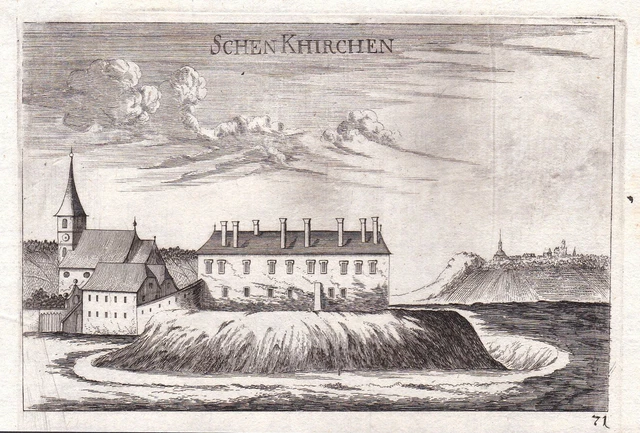 Schönkirchen-reyersdorf Gänserndorf Austria Vista Incisione Vischer 1672