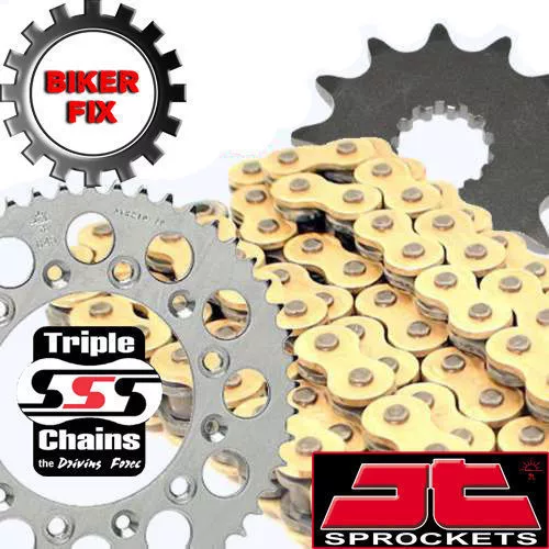 Fits Honda CB550 F1,F2,K3 75-80 GOLD Kit Heavy Duty O-Ring Chain and Sprocket