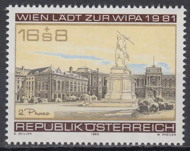 Österreich Austria 1980 ** Mi.1662 WIPA Briefmarken Ausstellung Stamp Exhibition