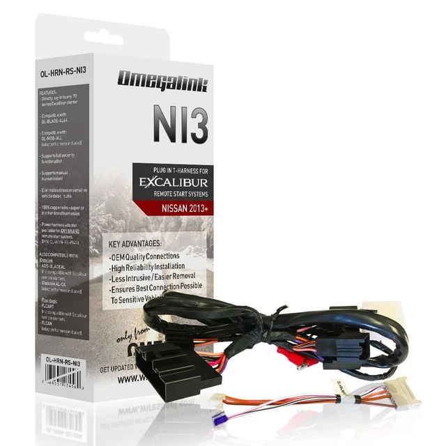 Excalibur Alarms Ol-Hrn-Rs-Ni3 T-Harness For Select 2013+ Nissan/Infiniti Cars