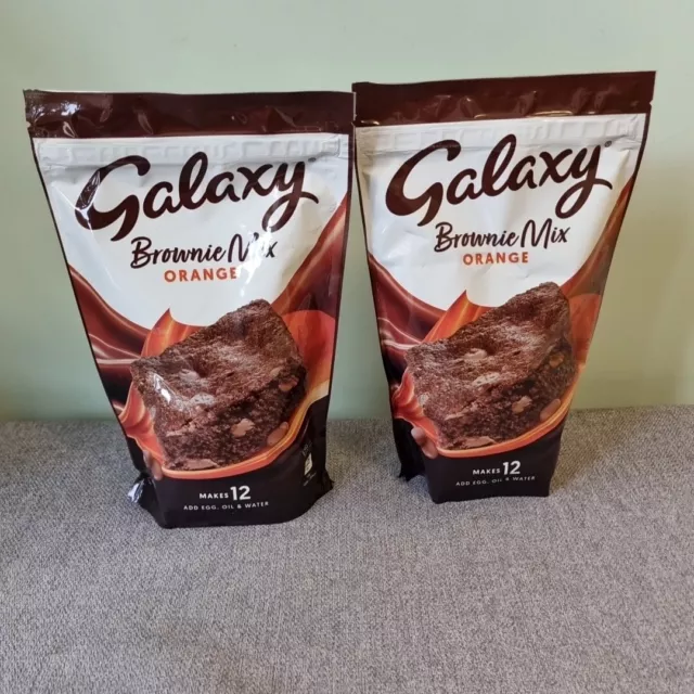 GALAXY • 2 x Home Baking Brownie Mix • Orange • Best Before August 2024