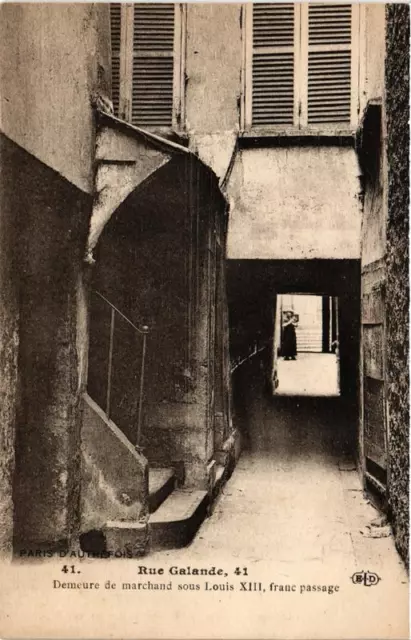 CPA PARIS (5th) 41 Rue Galande Franc Passage (564242)