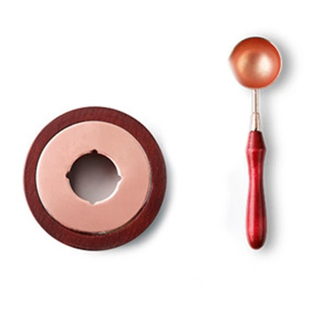 1 Ensemble de Joint de Cire Jeu Four à Bougie Fondant le Bois et la CuillèRe eM4