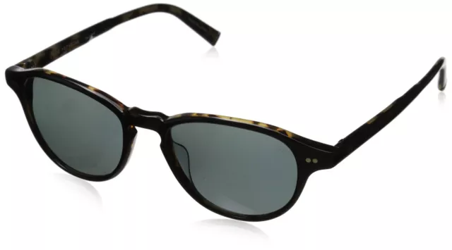John Varvatos V600 Polarized Oval Sunglasses, Black/TORT UF, 19 mm