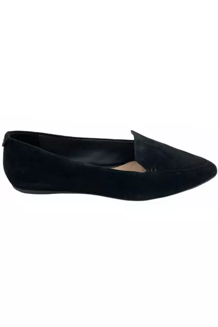 Taryn Rose Suede Pointed Toe Loafers Fay Black