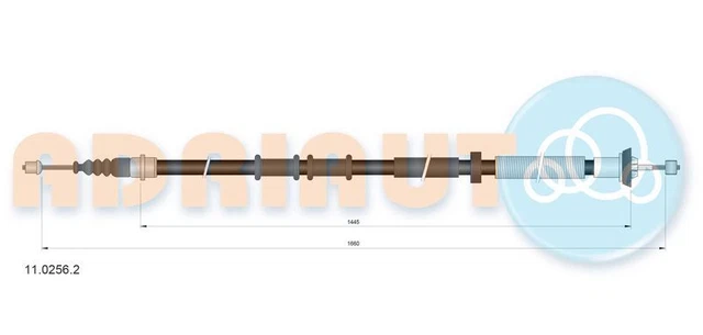 DORMAN C660016 Cavo Freno Di Stazionamento, Rivestito E Lubrificato, Con Raccordi Zincati