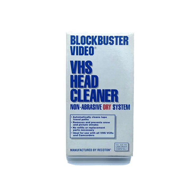 BLOCKBUSTER VIDEO VHS VCR Head Cleaner Dry NonAbrasive Vintage
