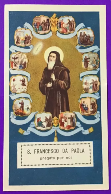 Santino Holy Card, San Francesco Da Paola -Rif. 7015