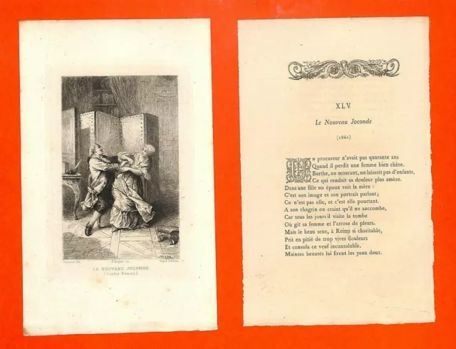 Reims (51) Le Nouveau Joconde / Gravure Engraving / Eau-Forte De Paul Rajon 1861