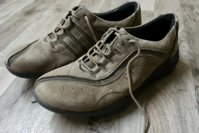 Clarks Wave 86510 Wheel Brown Leather Lace Up Walking Oxford Sneaker Shoe 7M