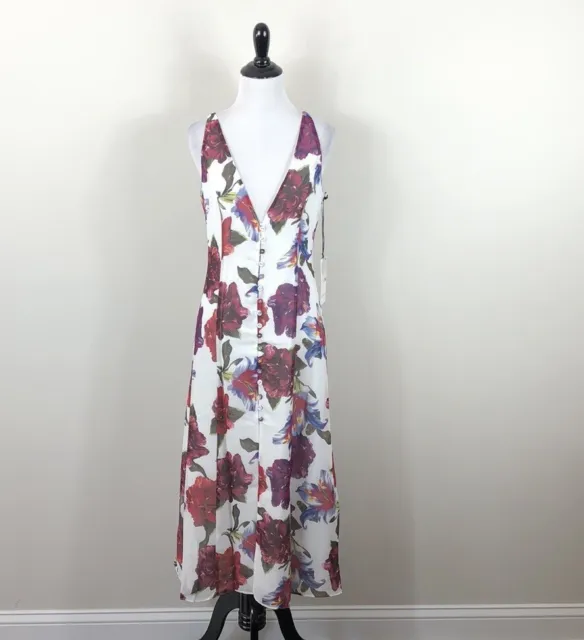 Privacy Please Dress Reina Floral Midi Dress Size Small NWT Retail $218