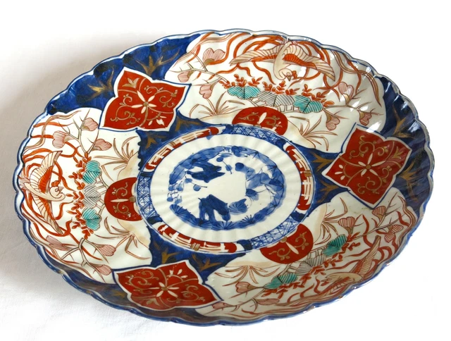 IMARI, très beau & grand plat imari,compagnie des indes,imari,PLAT IMARI ANCIEN