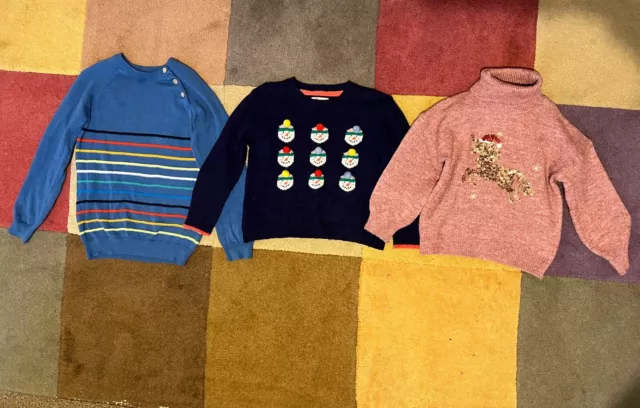 3 Girls Jumpers Christmas Spring Age 5 / 5-6 Boden Polarn O Pyret