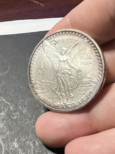 1993 Libertad - 1 Onza Plata Pura - Mexican .999 1 oz Silver Coin- Toning