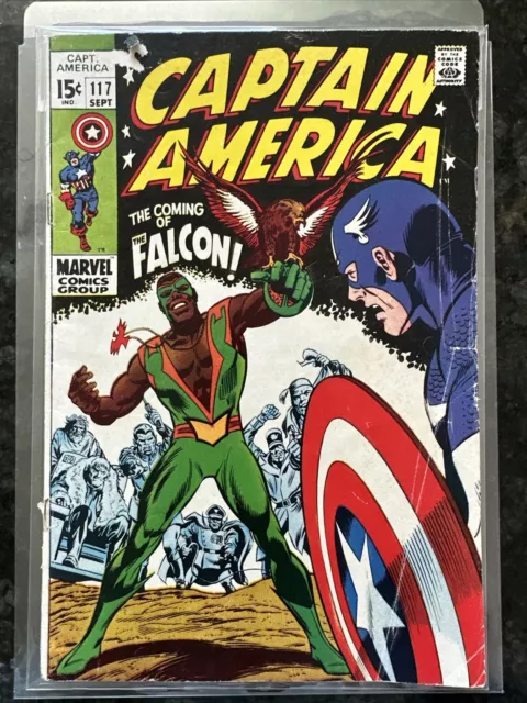 Captain America #117 1969 Key Marvel Comic Book 1st Appearance & Origin Falcon