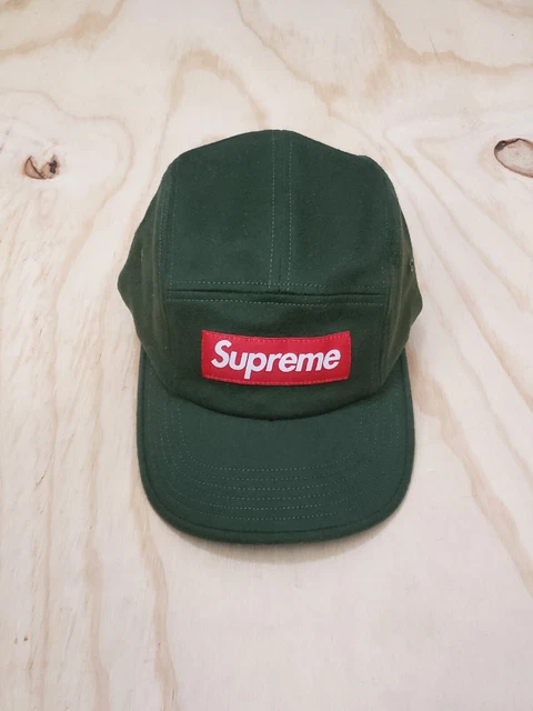 SUPREME X LORO Piana Strapback Wool Camp Cap Hat Green Unisex Made 