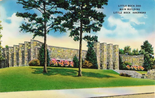 Postcard Little Rock, Arkansas: Main Building Little Rock Zoo