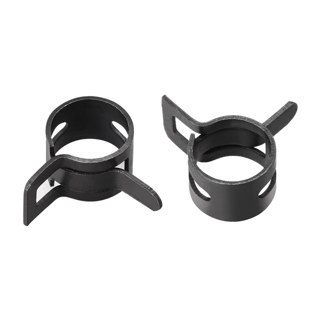 Acier Bande Agrafe 10mm Pince Ressort Tube Agrafe Noir Manganèse Acier 30Pcs