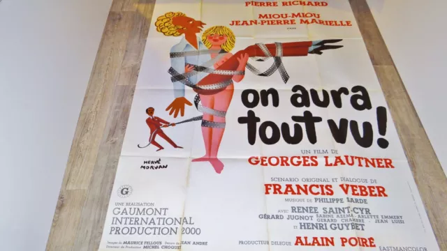 pierre richard ON AURA TOUT VU  ! g lautner  affiche cinema 1976