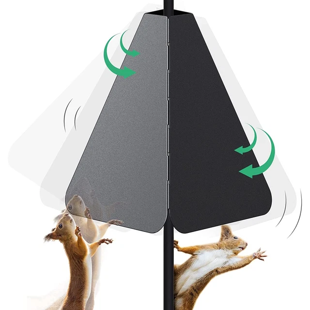 Squirrel Baffle With Dual Defense, Squirrel Proof For Bird Feeder Pole Outside