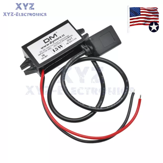 12V DC to 5V 3A USB step-down Converter fits ANDERSON POWERPOLE Sermos  Charger