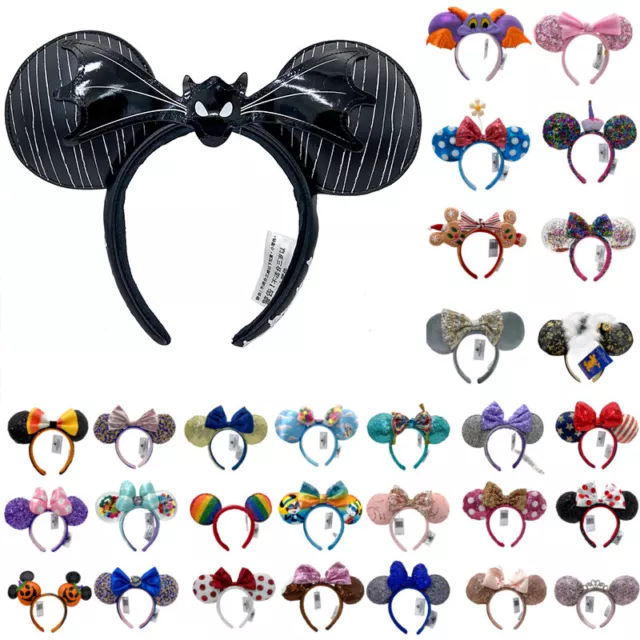 60 Styles Mickey Bow Minnie Mouse Ears Disney Parks Bow Purple Belle Headband
