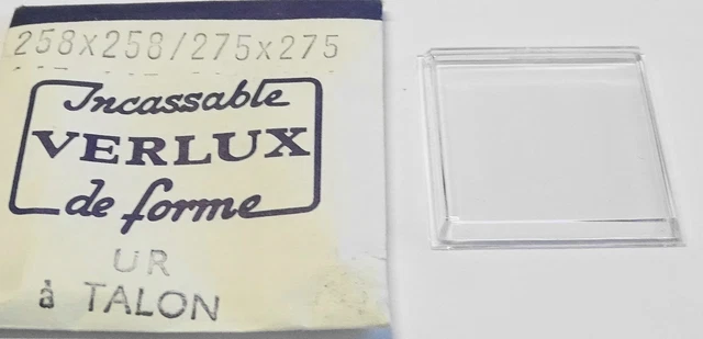 Verre De Montre VERLUX 25.8 X 25.8 Mm - Base Plate Avec Talon - Neuf