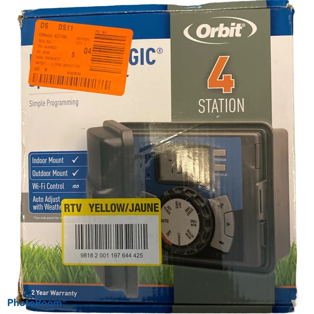 ORBIT 4 STATION EasySet Logic Water Smart Sprinkler TimerModel 27894