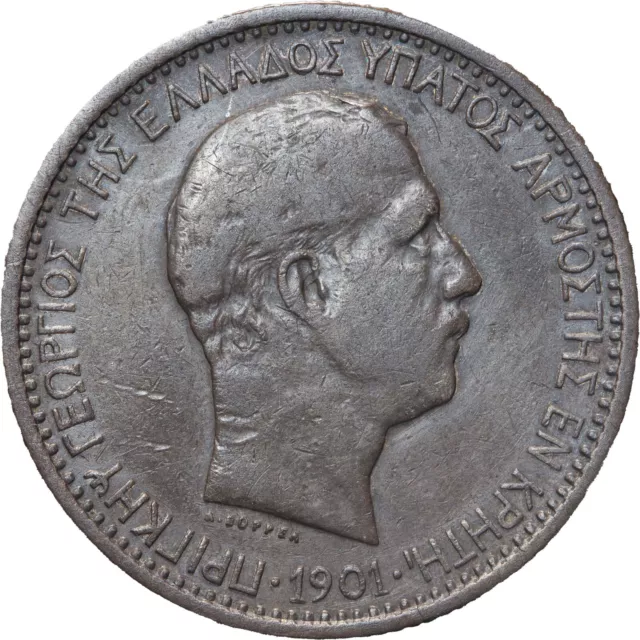 Greece / Greek / Crete 2 Drachma 1901 Prince George