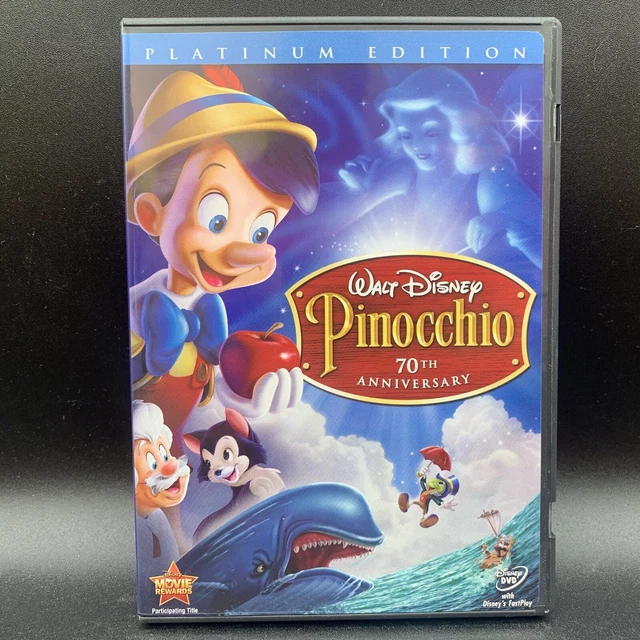 Pinocchio (DVD 2-Disc Set, Platinum Edition, 70th Anniversary, 2009) Slipcover 2