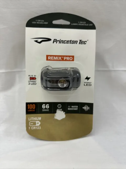 Princeton Tec Remix Pro CR123 Version w/white  & red LEDs 100lm Head Lamp Light