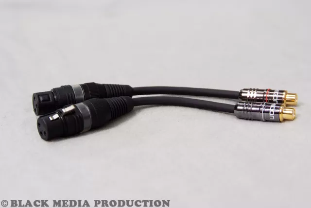 Adapter Kabel XLR Buchse - Cinch / RCA Buchse HiCon 2er Set (stereo) *NEU*
