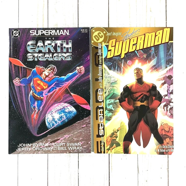 Superman Lot of 2 TPBs Just Imagine Superman 2001/The Earth Stealers 1988 DC NM+