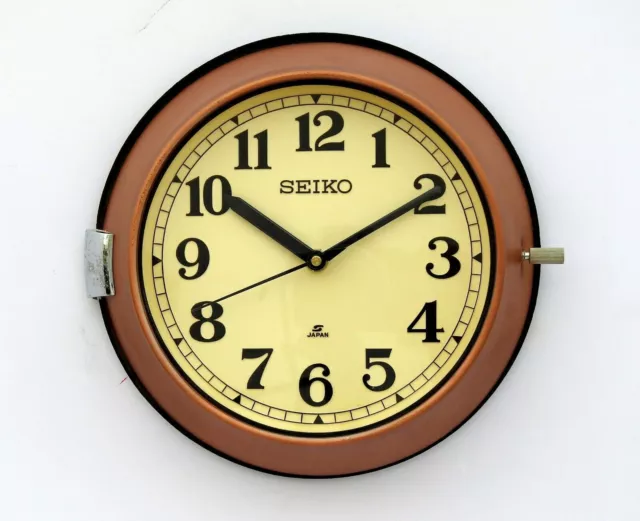 Vintage marítimo Seiko reloj de pared esclavo náutico industrial barco...